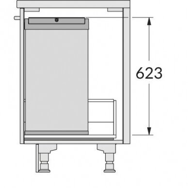 Built-in recycling bin for recyclable waste 7