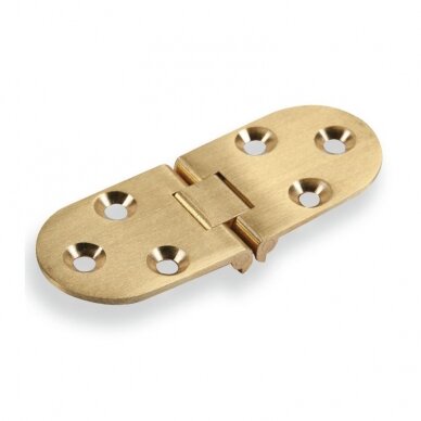 Butt hinge with stop, 80x30x2 mm, made from brass