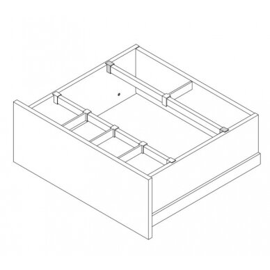 Cross divider bracket for a drawer side 1