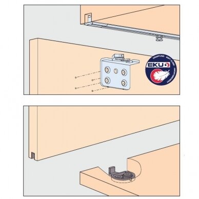 Sliding doors system "Hawa Clipo 16 H FS" for 2-3 doors 1