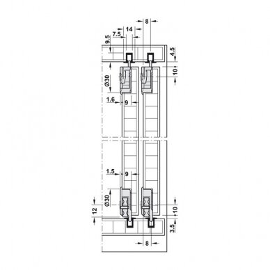 Sliding doors system „Slido Classic 30 IF“ 1