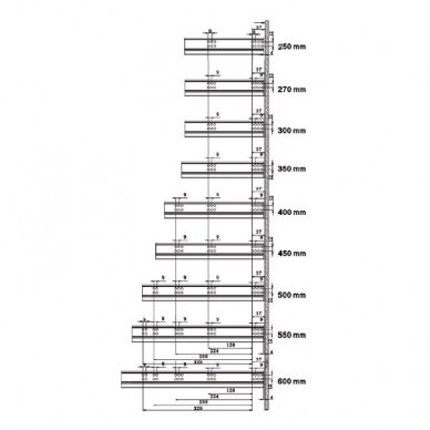 Pilna izvilkuma vadotnes rūpnieciskai montāžai "SLIDES 61B" 2