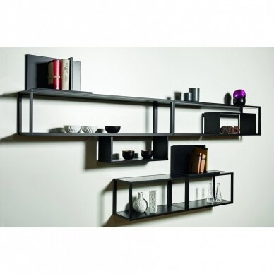 SMARTCUBE shelving system from aluminum profiles, black color 2