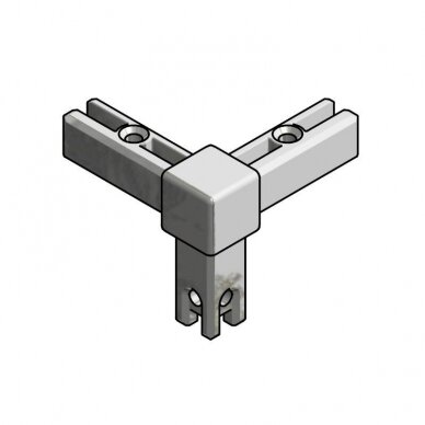 Łącznik narożny SMARTCUBE na 3 profile, czarny