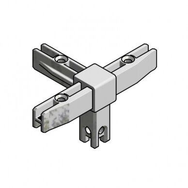 SMARTCUBE corner connector for 4 profiles, black