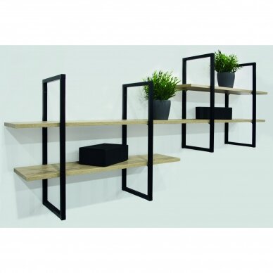 SMARTCUBE selfset Smartframe for 2 shelves, black color 1