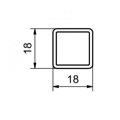 Profil pionowy SMARTCUBE 18x18 mm kolor czarny