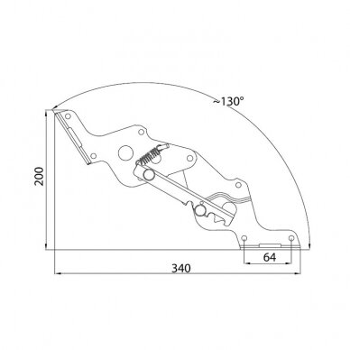 Sofa bed mechanism set (2 pcs.), 3 angles 5