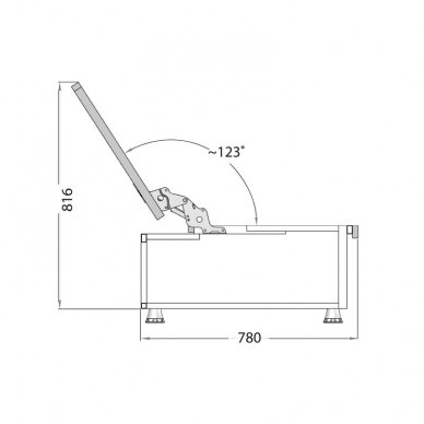 Sofa bed mechanism set (2 pcs.), 3 angles 8