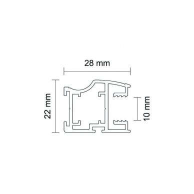 Side profile „Afrodyta“, for 10 mm filling 1