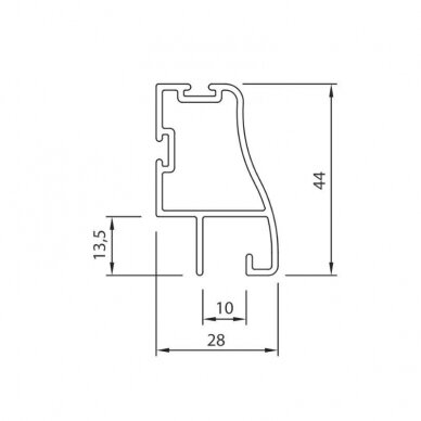 Sāna profils „AS“, 10 mm materiālam