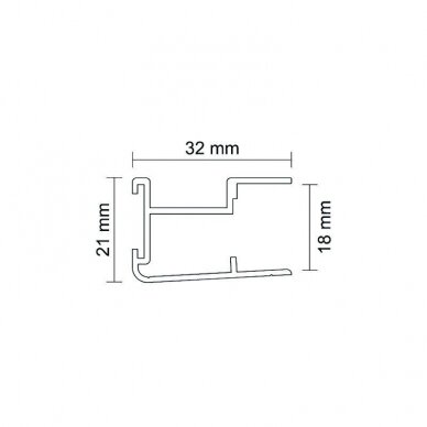 Side profile „Classic Plus“, for 18 mm filling 1