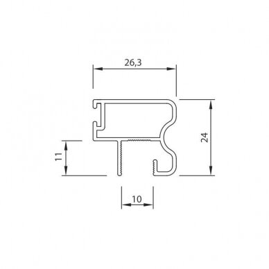 Sāna profils „EC“, 10 mm materiālam