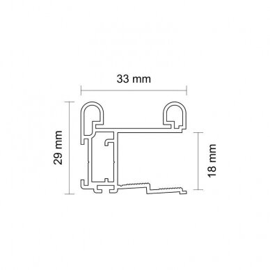 Side profile „Juno“, for 18 mm or 16 mm filling 1