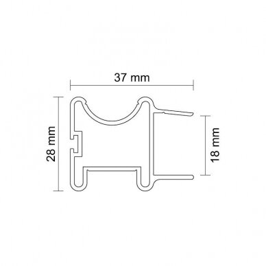 Külgprofiil Neptun 18 mm täitmiseks 1