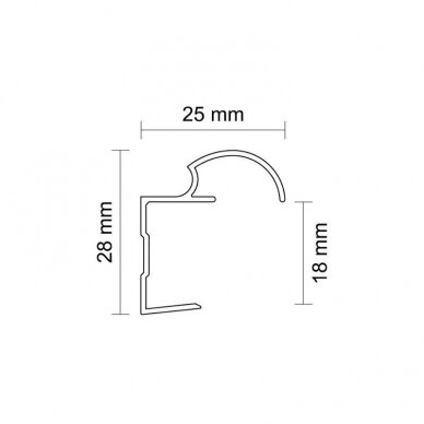 Side profile „Orion“, for 18 mm filling 1