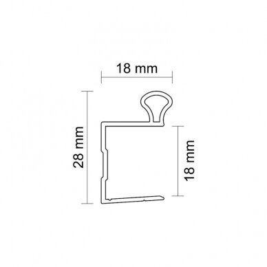 Külgprofiil Pluton 18 mm täitmiseks 1