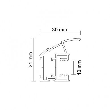 Side profile „Syriusz“, for 10 mm filling 1