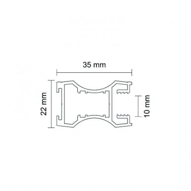 Külgprofiil Uranos 10mm täitmiseks 2