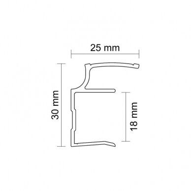 Külgprofiil Wega 18 mm täitmiseks 1