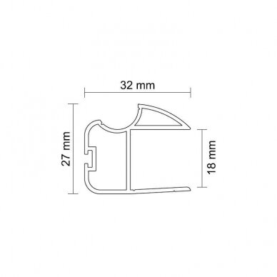 Külgprofiil Wenus 18 mm täitmiseks 1