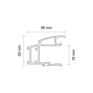 Sāna profils „Westa“, 16 mm un 18mm materiālam 1