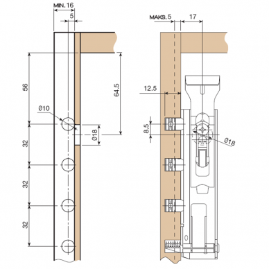 Cabinet holder ID.5510 1