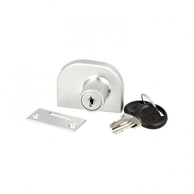 Lock for double swinging glass door