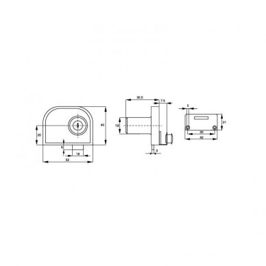 Lock for double swinging glass door 1