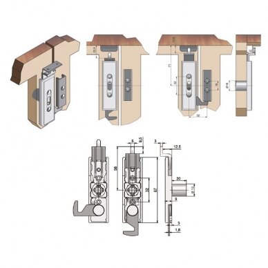 Lock "Lock 415" for double doors 1