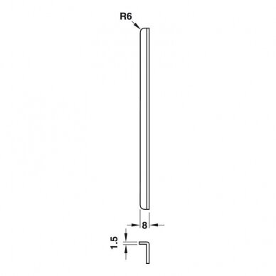 Угловая ответная планка 20x08 mm 2