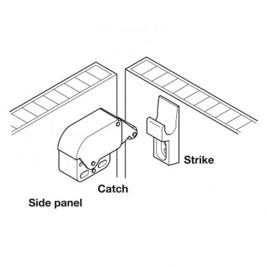 Spring catch, Mini-Latch, for screw fixing 1