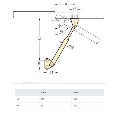 Spring lift up mechanism 1