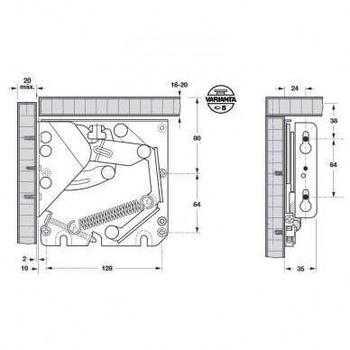 Spring lift up mechanism 1