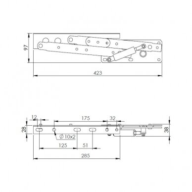 Mechanizm podnoszenia blatu 5