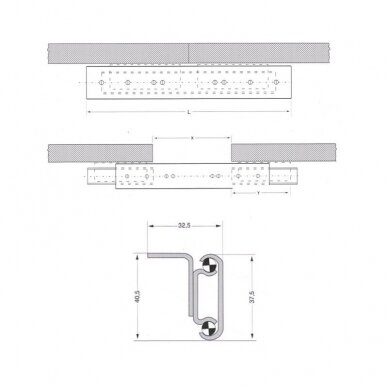 Stalo prailginimo mechanizmai STANDART 1