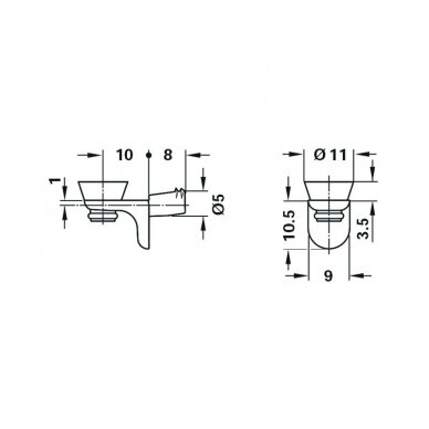 Glass shelf support 499804-96 1