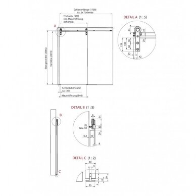 Sliding door set for wooden doors 1