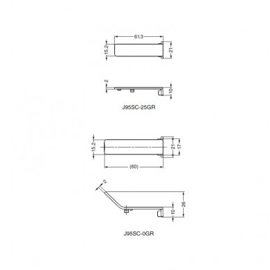 Sugatsune cover cap for overlay hinge J95 1