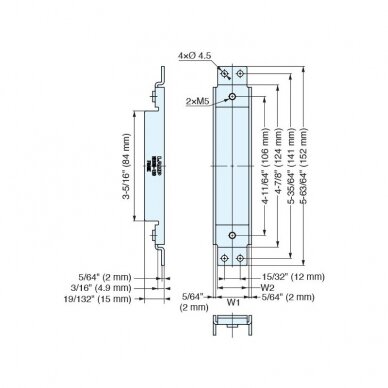 Adapter zawiasu drzwi Sugatsune do zawiasu HES3D-120 1