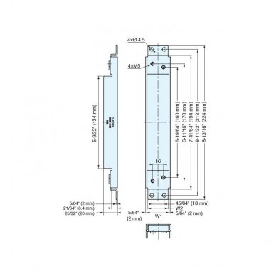 Bracket of HES3D-E190 for sheet metal 1