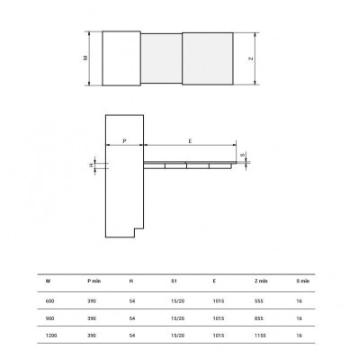 Salokāms galds sienas skapim "HOMEWORK +39" 2