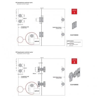 Folding doors system PS23 set: 2 doors, right side 6