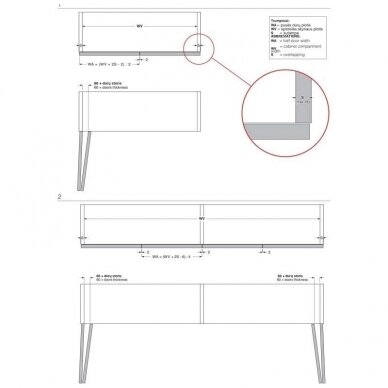 Folding doors system PS23 set: 2 doors, right side 7