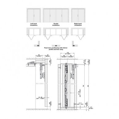 Atvēršanas mehānisms salokāmām, iebīdāmām durvīm "Folding Concepta" 6