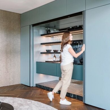 Hardware for bi-folding cabinet pocket doors "Folding Concepta III PUSH" for 2-door cabinets 1