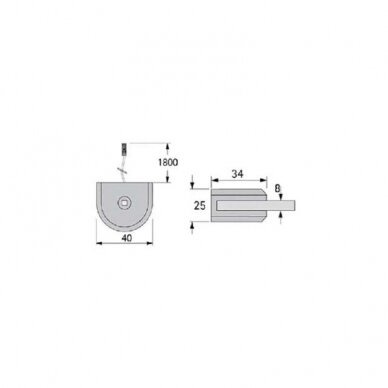 Lighting for a glass shelf LED EYE 2