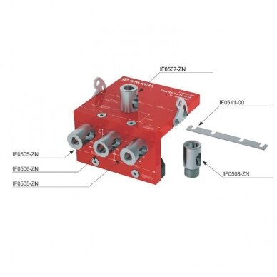 TARGET J10-J12 drilling jig for panel thickness 16 and 18 mm