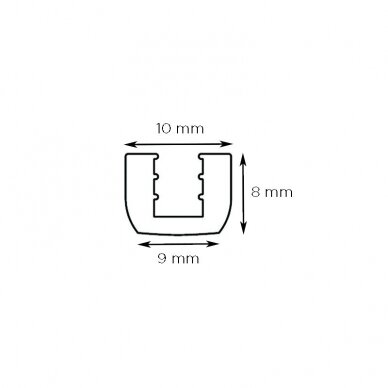 Gaskets for glass, for 10 mm systems 1