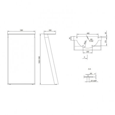 Telescopic leg EUCLIDE + SFERA 1